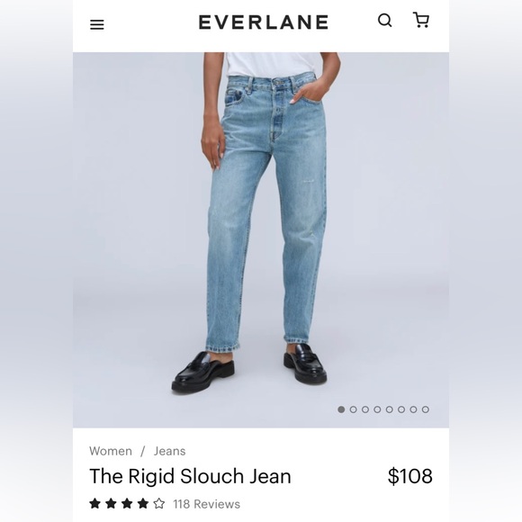 Everlane Rigid Slouch Jeans (29 Regular, Broken-In Blue wash) - Picture 4 of 5